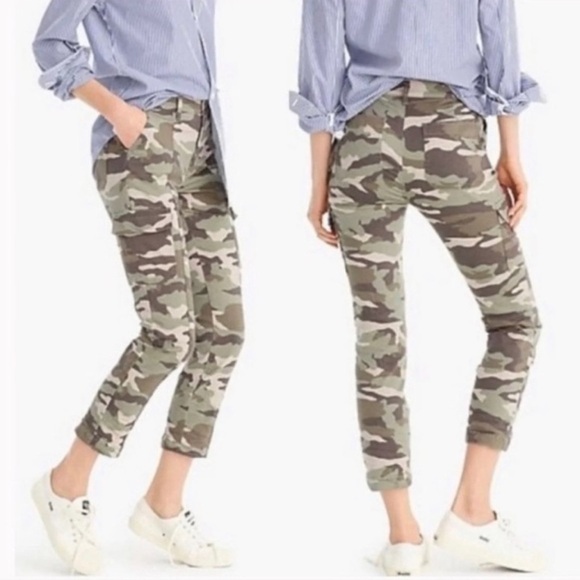 J. Crew Vintage Straight Cargo Cammo Pants - Picture 13 of 14